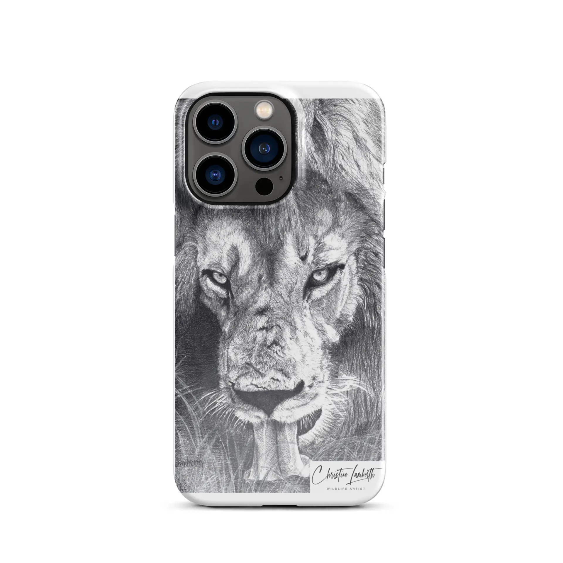 Christine Lamberth Collection: Mobile Phone Cover - Lion