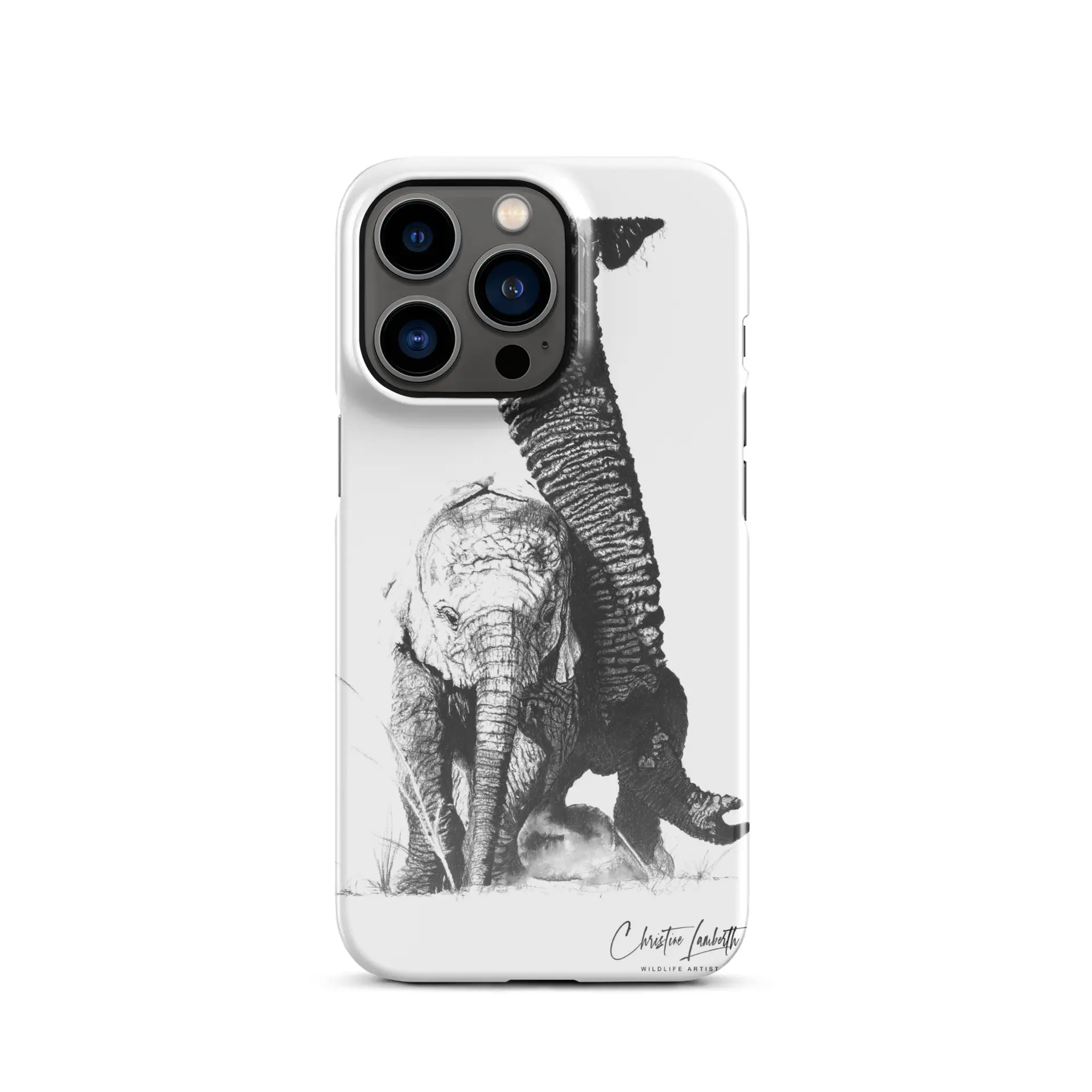 Christine Lamberth Collection: Mobile Phone Cover - Elephant Calf