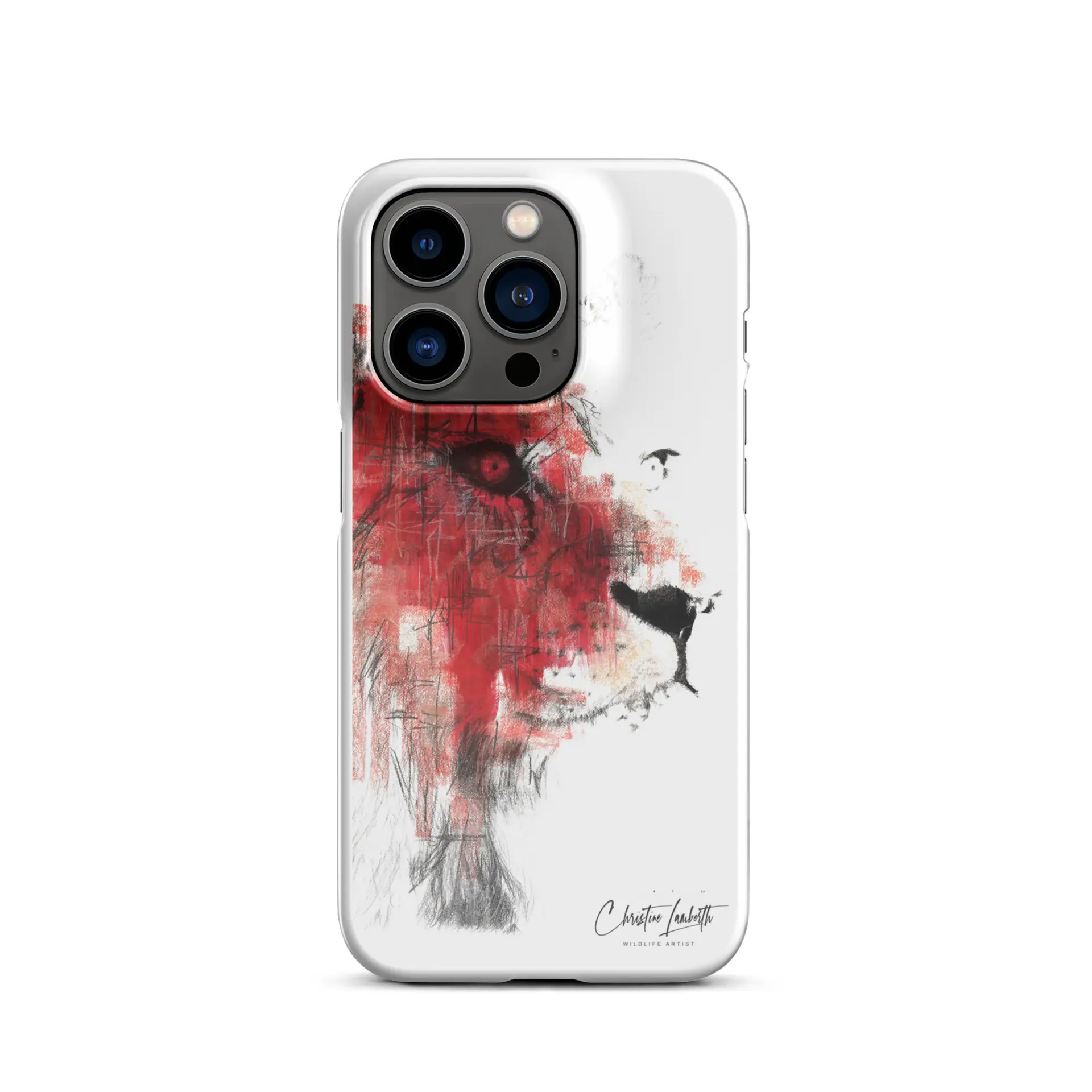Christine Lamberth Collection: Mobile Phone Cover - Red Lion
