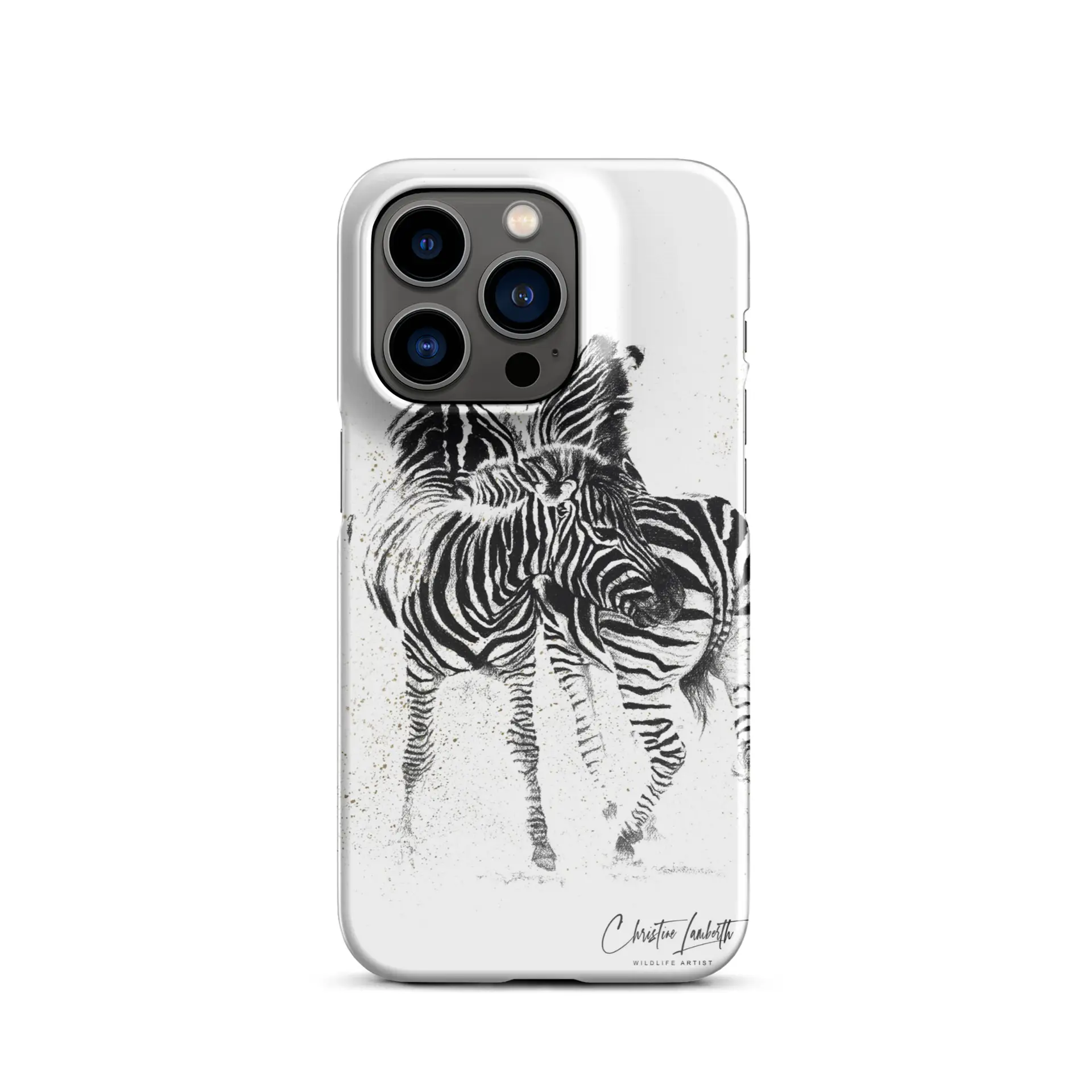 Christine Lamberth Collection: Mobile Phone Cover - Zebras